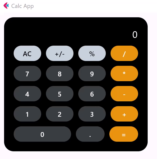 Python Calculator with Flutter UI